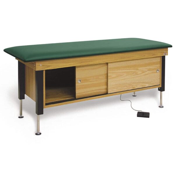 30"x78" Bariatric Electric Hi-Lo Treatment Table with Sliding Cabinet Doors