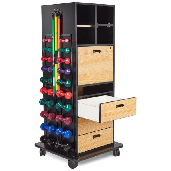 Multi-Purpose Weight Rack with Drawer Storage and Drop Down Work Counter - Image 2