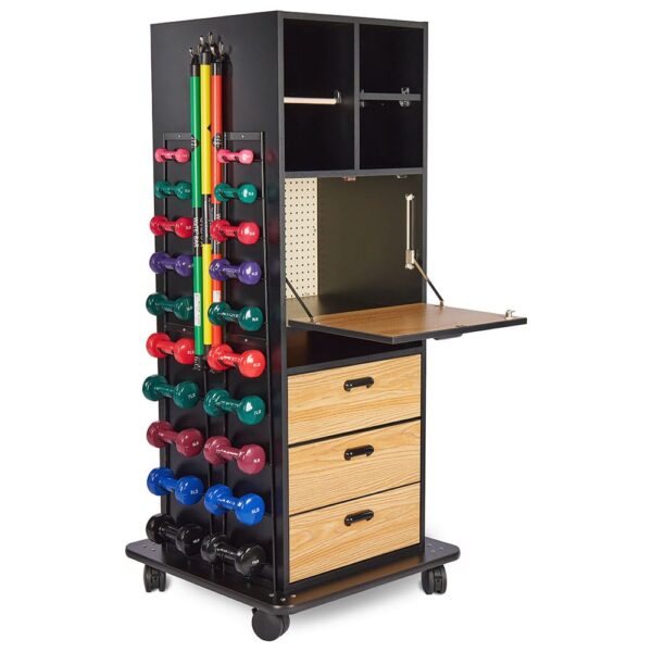 Multi-Purpose Weight Rack with Drawer Storage and Drop Down Work Counter - Image 4