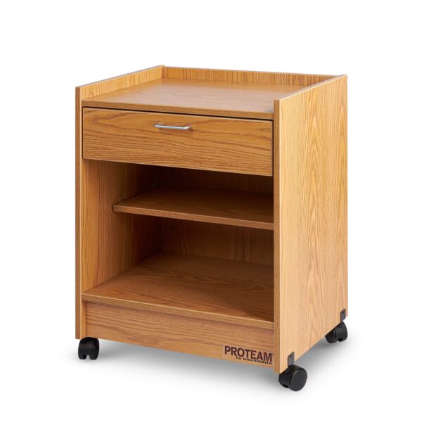 PROTEAM™ - 18"x24" Mega Cart with Single Drawer and Open Cabinet Storage