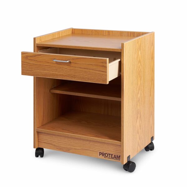 PROTEAM™ - 18"x24" Mega Cart with Single Drawer and Open Cabinet Storage - Image 2