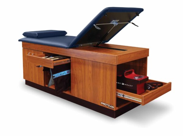 PROTEAM™ - 30"x78" Gas Spring Leg Rest Recovery Table with Slide Pullout Drawers
